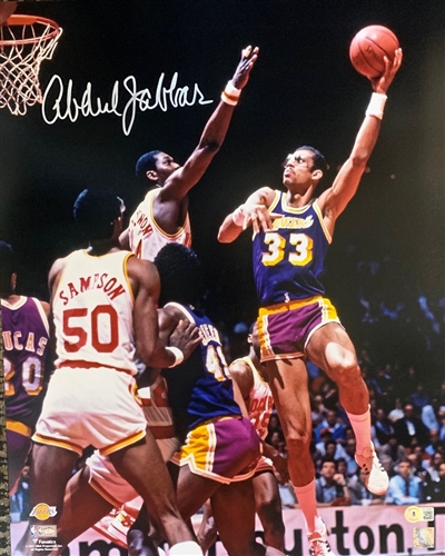 KAREEM ABDUL-JABBAR SIGNED 16X20 LA LAKERS PHOTO #2 - BAS
