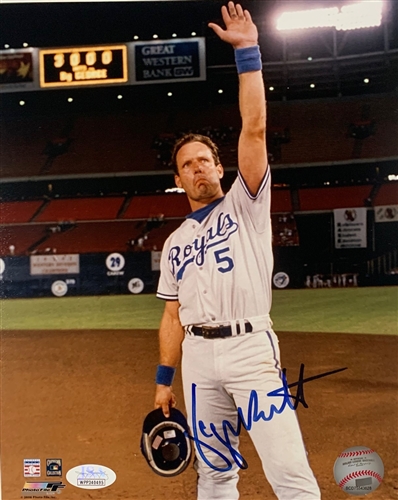 GEORGE BRETT SIGNED ROYALS 8X10 PHOTO #4 - JSA