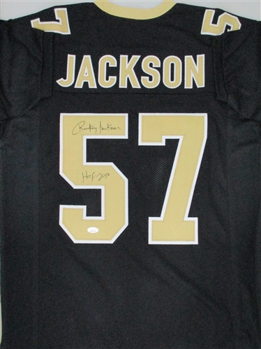 RICKEY JACKSON SIGNED CUSTOM REPLICA SAINTS JERSEY W/ HOF 2010 - JSA