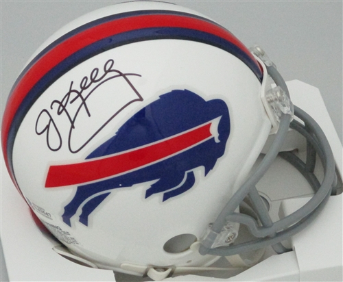 JIM KELLY SIGNED BILLS MINI HELMET - BCA