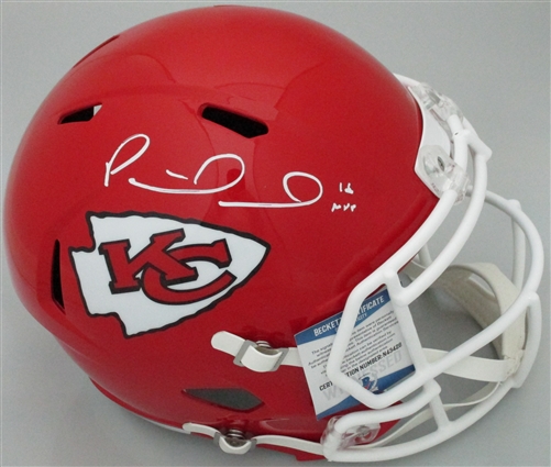 PATRICK MAHOMES SIGNED FULL SIZE REPLICA SPEED CHIEFS HELMET W/ 18 MVP - BCA PATRICK MAHOMES SIGNED FULL SIZE REPLICA SPEED CHIEFS HELMET W/ 18 MVP - BCA