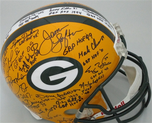GREEN BAY PACKERS GBP HOF MULTI SIGNED FULL SIZE REPLICA HELMET - TEAM GREEN BAY PACKERS GBP HOF MULTI SIGNED FULL SIZE REPLICA HELMET - TEAM