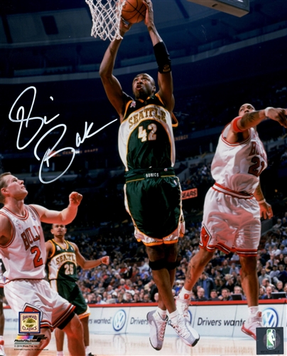 VIN BAKER SIGNED 8X10 SEATTLE SONICS PHOTO #2