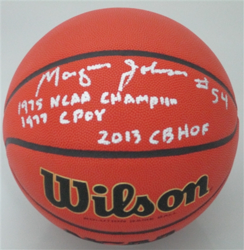 MARQUES JOHNSON SIGNED FULL SIZE WILSON AUTHENTIC NCAA BASKETBALL W/ 3 SCRIPTS - UCLA - JSA MARQUES JOHNSON SIGNED FULL SIZE WILSON AUTHENTIC NCAA BASKETBALL W/ 3 SCRIPTS - UCLA - JSA
