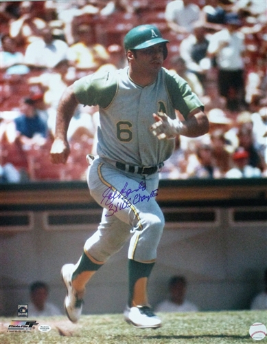 SAL BANDO SIGNED 16x20 ATHLETICS PHOTO #6 W/ 3 X WS CHAMP