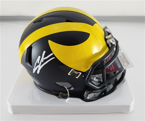 CHARLES WOODSON SIGNED MICHIGAN WOLVERINES SPEED MINI HELMET - JSA