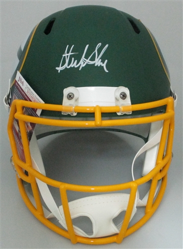 STERLING SHARPE SIGNED FULL SIZE REPLICA PACKERS AMP SPEED HELMET - JSA STERLING SHARPE SIGNED FULL SIZE REPLICA PACKERS AMP SPEED HELMET - JSA