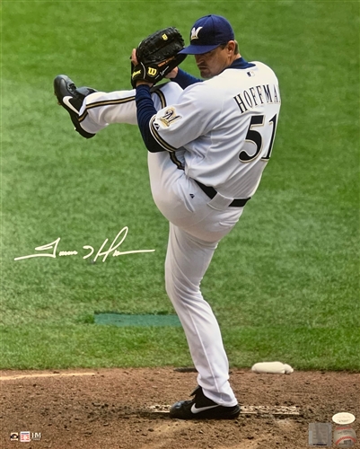 TREVOR HOFFMAN SIGNED 16X20 BREWERS PHOTO #7 - JSA