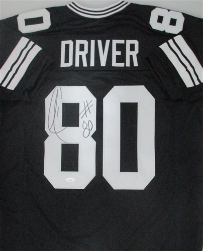 DONALD DRIVER SIGNED CUSTOM REPLICA PACKERS BLACK JERSEY - JSA