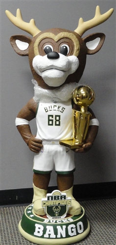 BUCKS BANGO MASCOT 3 FOOT FOCO 2021 CHAMPIONSHIP BOBBLEHEAD