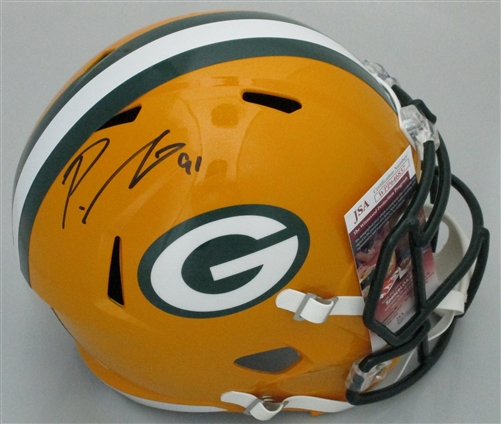 PRESTON SMITH SIGNED FULL SIZE PACKERS REPLICA SPEED HELMET - JSA