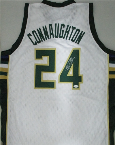 PAT CONNAUGHTON SIGNED CUSTOM REPLICA BUCKS WHITE JERSEY - JSA