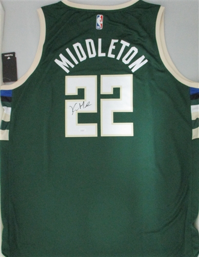 KHRIS MIDDLETON SIGNED FANATICS FAST BREAK BUCKS GREEN JERSEY - JSA KHRIS MIDDLETON SIGNED FANATICS FAST BREAK BUCKS GREEN JERSEY - JSA