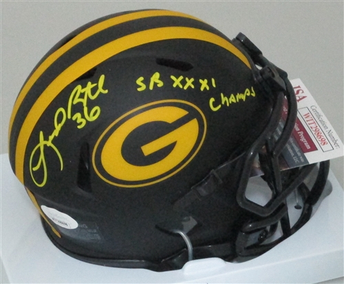 LEROY BUTLER SIGNED PACKERS ECLIPSE SPEED MINI HELMET W/ SB CHAMPS - JSA LEROY BUTLER SIGNED PACKERS ECLIPSE SPEED MINI HELMET W/ SB CHAMPS - JSA