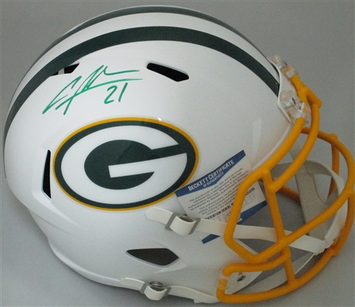 CHARLES WOODSON SIGNED FULL SIZE PACKERS FLAT WHITE REPLICA HELMET - BCA CHARLES WOODSON SIGNED FULL SIZE PACKERS FLAT WHITE REPLICA HELMET - BCA