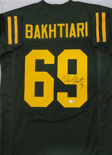 DAVID BAKHTIARI SIGNED CUSTOM REPLICA PACKERS THROWBACK JERSEY - BAS DAVID BAKHTIARI SIGNED CUSTOM REPLICA PACKERS THROWBACK JERSEY - BAS