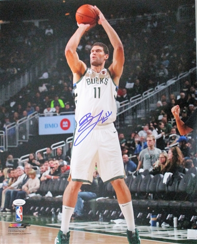 BROOK LOPEZ SIGNED BUCKS 16X20 PHOTO #4 - JSA