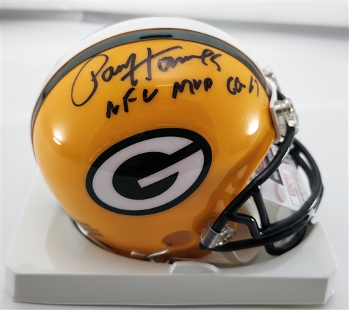 PAUL HORNUNG SIGNED PACKERS THROWBACK MINI HELMET W/ HOF