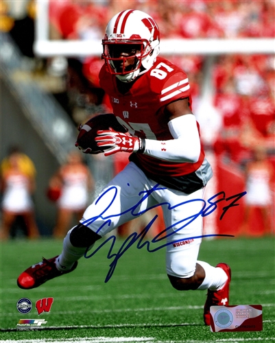 QUINTEZ CEPHUS SIGNED 8X10 WI BADGERS PHOTO #1
