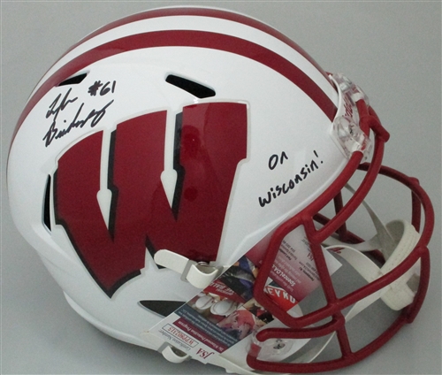 TYLER BIADASZ SIGNED FULL SIZE WI BADGERS SPEED REPLICA HELMET - JSA TYLER BIADASZ SIGNED FULL SIZE WI BADGERS SPEED REPLICA HELMET - JSA
