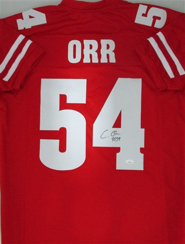 CHRIS ORR SIGNED CUSTOM REPLICA WI BADGERS JERSEY - JSA