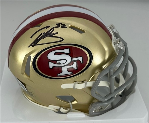 PATRICK WILLIS SIGNED RIDDELL 49ERS SPEED MINI HELMET - BAS
