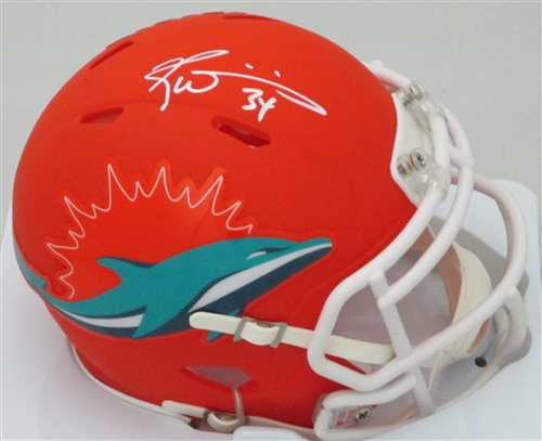 RICKY WILLIAMS SIGNED RIDDELL DOLPHINS AMP MINI HELMET