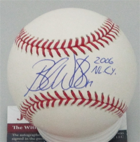 BRANDON WEBB SIGNED OFFICIAL MLB BASEBALL W/ CY YOUNG - DIAMONDBACKS - JSA BRANDON WEBB SIGNED OFFICIAL MLB BASEBALL W/ CY YOUNG - DIAMONDBACKS - JSA
