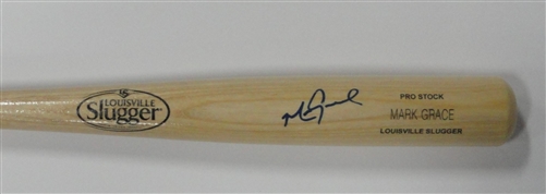MARK GRACE SIGNED LOUISVILLE SLUGGER BLONDE BAT - CUBS - JSA