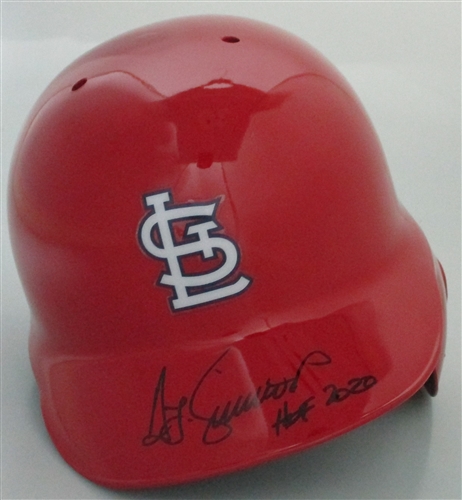 TED SIMMONS SIGNED FULL SIZE CARDINALS LEFT FLAP HELMET W/ "HOF 2020" - JSA TED SIMMONS SIGNED FULL SIZE CARDINALS LEFT FLAP HELMET W/ "HOF 2020" - JSA