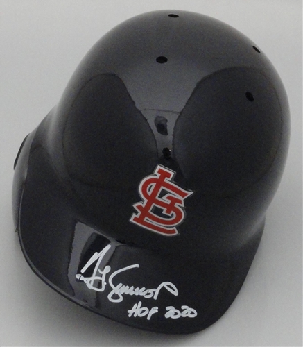 TED SIMMONS SIGNED FULL SIZE CARDINALS RIGHT FLAP HELMET W/ "HOF 2020" - JSA TED SIMMONS SIGNED FULL SIZE CARDINALS RIGHT FLAP HELMET W/ "HOF 2020" - JSA