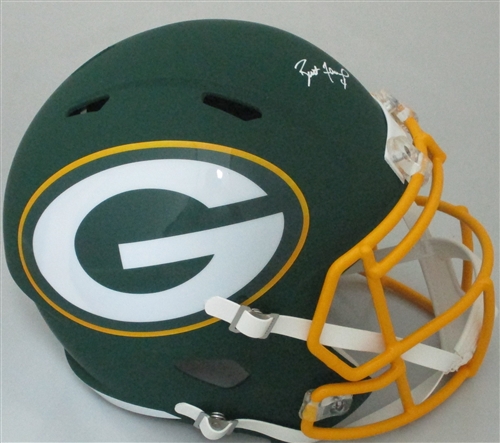 BRETT FAVRE SIGNED PACKERS AMP FULL SIZE HELMET