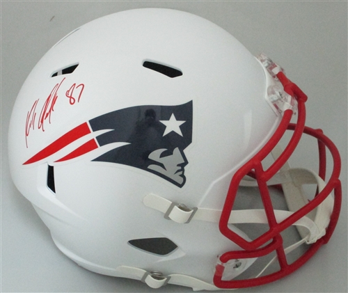 ROB GRONKOWSKI SIGNED FULL SIZE PATRIOTS FLAT WHITE HELMET