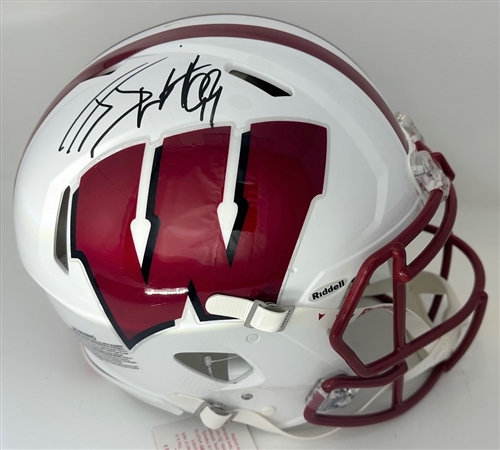 JJ WATT SIGNED FULL SIZE AUTHENTIC BADGERS SPEED HELMET - BAS