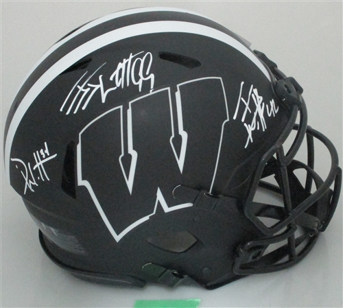 JJ WATT, TJ WATT & DEREK WATT TRIPLE SIGNED FULL SIZE WI BADGERS AUTHENTIC ECLIPSE SPEED HELMET - JSA JJ WATT, TJ WATT & DEREK WATT TRIPLE SIGNED FULL SIZE WI BADGERS AUTHENTIC ECLIPSE SPEED HELMET - JSA