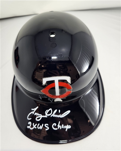 TONY OLIVA SIGNED TWINS FULL SIZE HELMET W/ WS CHAMP - JSA