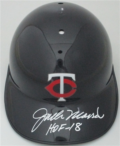 JACK MORRIS SIGNED TWINS FULL SIZE HELMET W/ HOF 18 - JSA