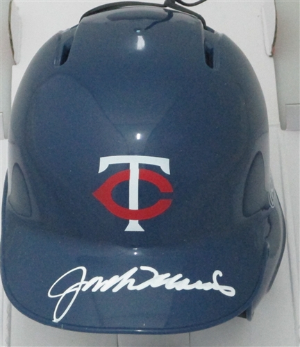 JACK MORRIS SIGNED TWINS MINI HELMET - JSA