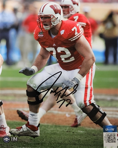 JOE THOMAS SIGNED 8X10 WI BADGERS PHOTO #3