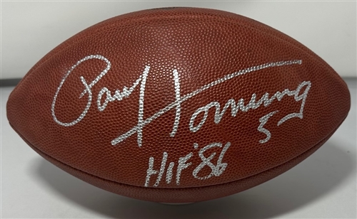 PAUL HORNUNG SIGNED WILSON AUTHENTIC DUKE FOOTBALL W/ HOF - PACKERS - JSA PAUL HORNUNG SIGNED WILSON AUTHENTIC DUKE FOOTBALL W/ HOF - PACKERS - JSA