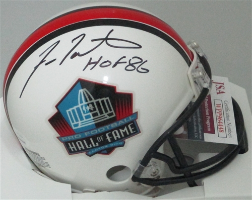 FRAN TARKENTON SIGNED HOF LOGO MINI HELMET W/ HOF - VIKINGS - JSA