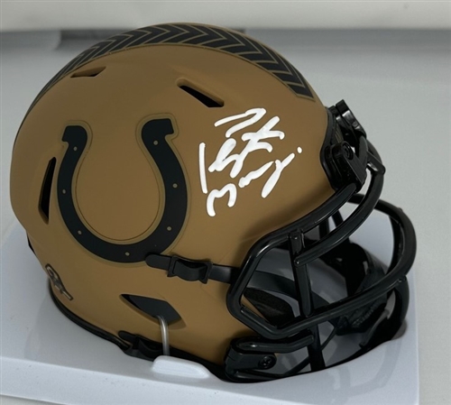 PEYTON MANNING SIGNED COLTS SALUTE MINI HELMET - FAN