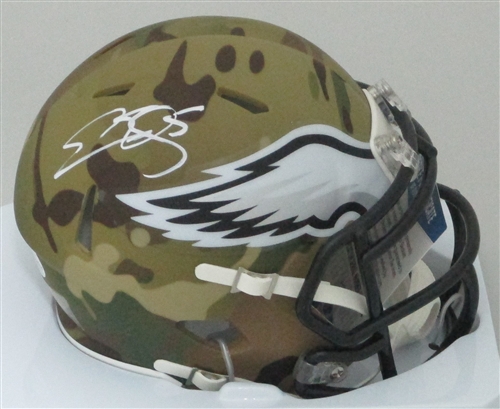 DONOVAN McNABB SIGNED EAGLES CAMO MINI HELMET - BCA