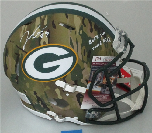 JAIRE ALEXANDER SIGNED FULL SIZE AUTHENTIC CAMO SPEED HELMET W/ SCRIPT - JSA JAIRE ALEXANDER SIGNED FULL SIZE AUTHENTIC CAMO SPEED HELMET W/ SCRIPT - JSA