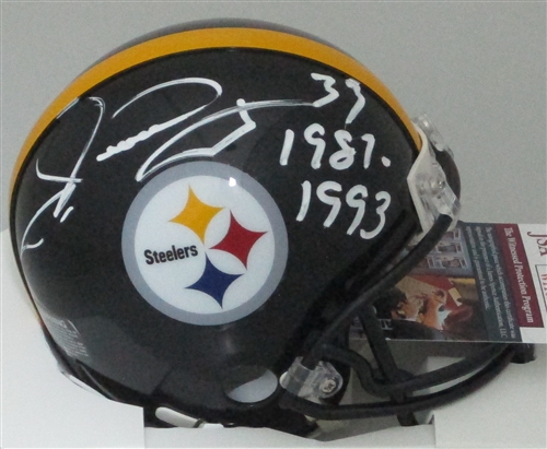 MERRILL HOGE SIGNED STEELERS MINI HELMET - JSA