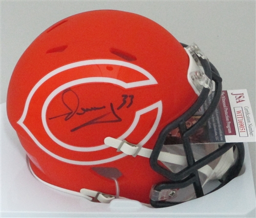 MERRILL HOGE SIGNED BEARS AMP MINI HELMET - JSA