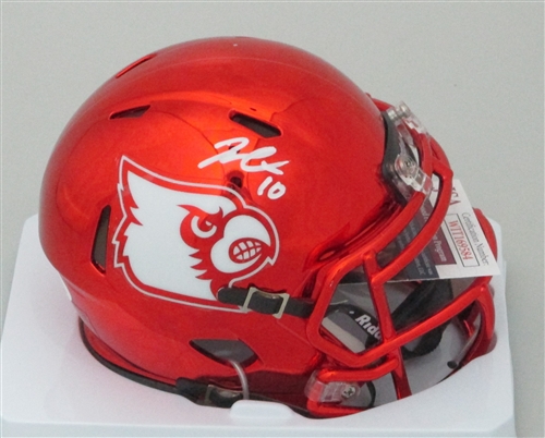 JAIRE ALEXANDER SIGNED RIDDELL LOUISVILLE CARDINALS CHROME MINI HELMET - JSA JAIRE ALEXANDER SIGNED RIDDELL LOUISVILLE CARDINALS CHROME MINI HELMET - JSA