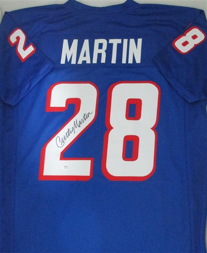 CURTIS MARTIN SIGNED CUSTOM REPLICA NE PATRIOTS JERSEY - PSA