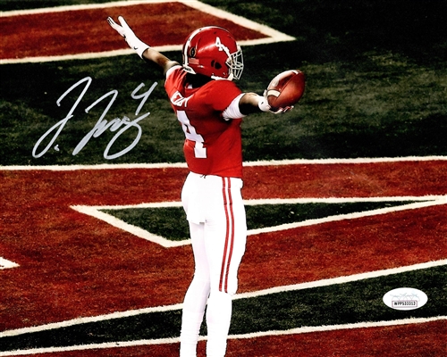 JERRY JEUDY SIGNED 8X10 ALABAMA CRIMSON TIDE PHOTO #2 - BRONCOS - JSA