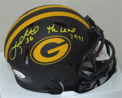 LEROY BUTLER SIGNED PACKERS ECLIPSE SPEED MINI HELMET W/ LEAP 1993 - JSA LEROY BUTLER SIGNED PACKERS ECLIPSE SPEED MINI HELMET W/ LEAP 1993 - JSA